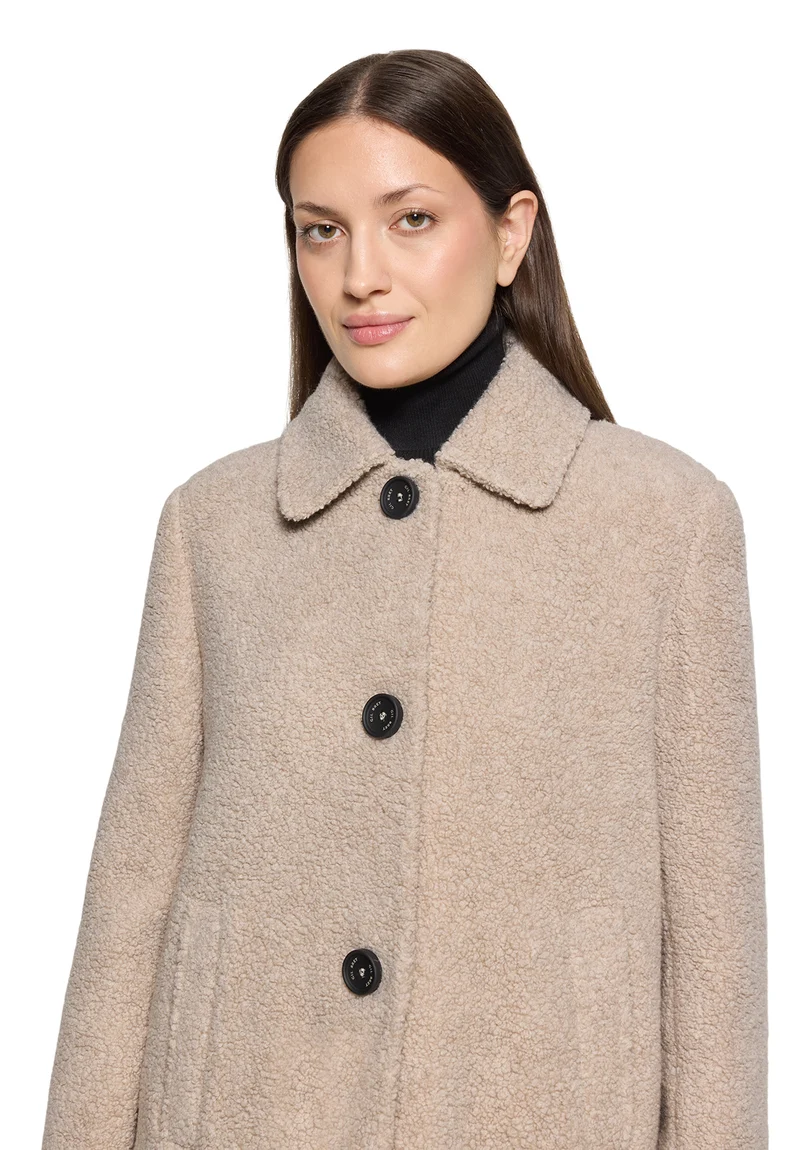 Jacke Wolle, Beige Melange