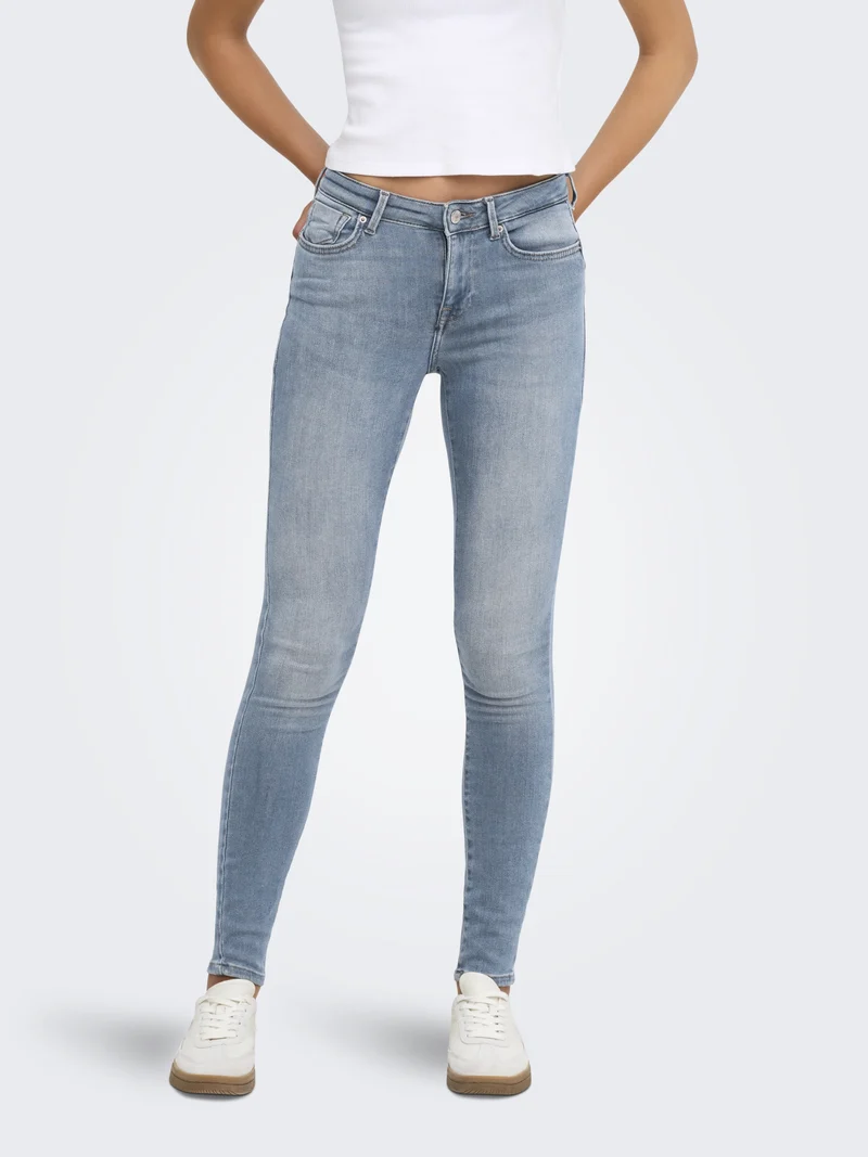 ONLPOWER MID SKIN PUSHUP DNM REA968, Special Blue Grey Denim