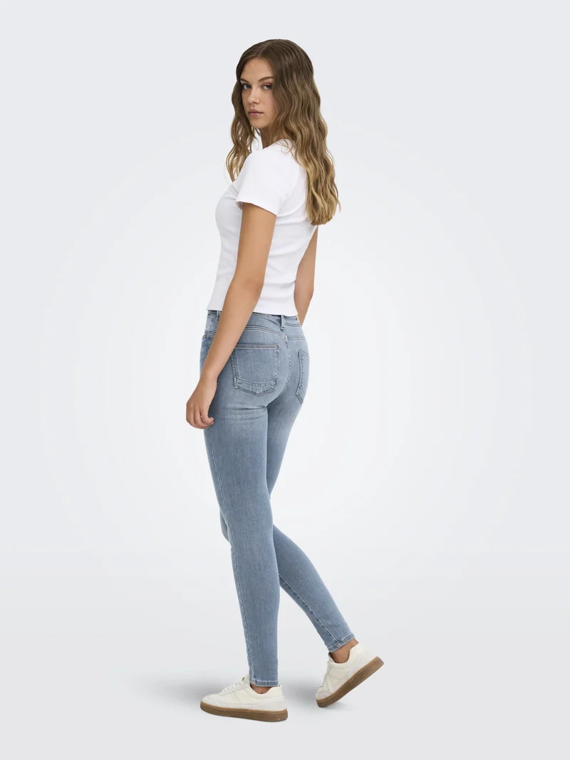 ONLPOWER MID SKIN PUSHUP DNM REA968, Special Blue Grey Denim