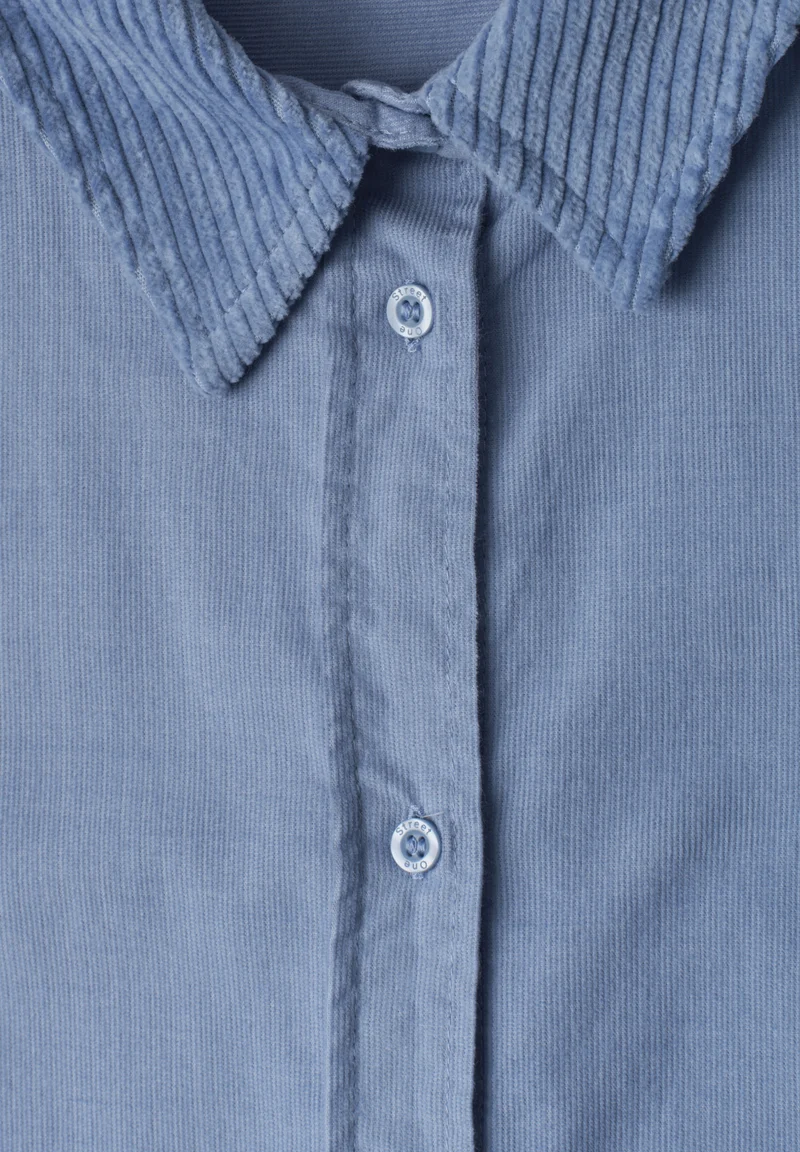LTD QR Corduroy Mix shirtcolla, northern blue
