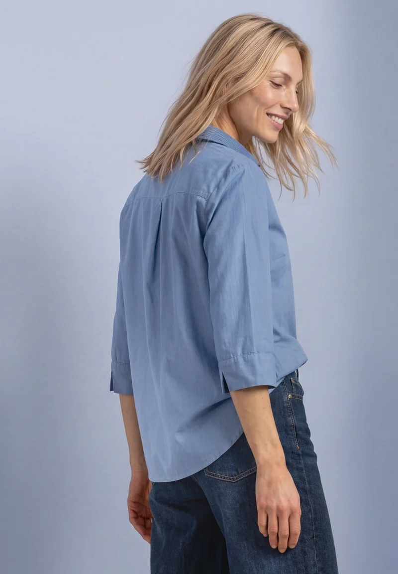 LTD QR Corduroy Mix shirtcolla, northern blue