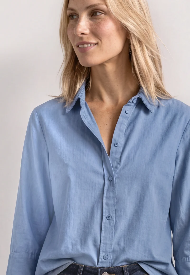 LTD QR Corduroy Mix shirtcolla, northern blue