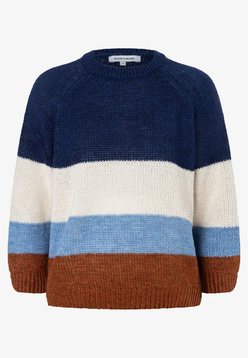 Colorblock-Pullover, 3/4 Sleeve, colourblock pullover