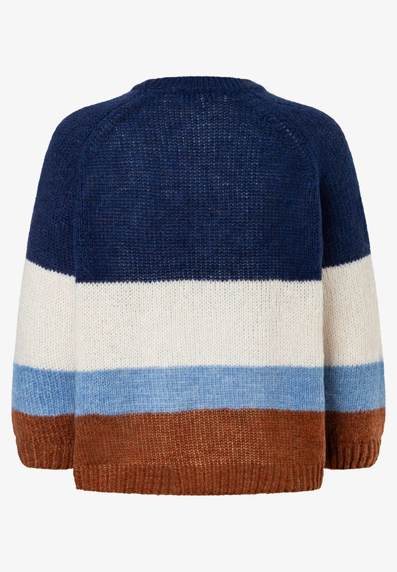 Colorblock-Pullover, 3/4 Sleeve, colourblock pullover