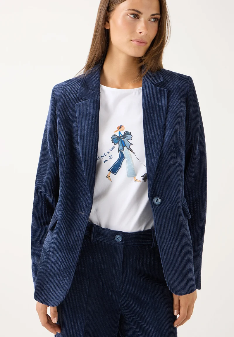 Soft Corduroy Blazer, classic blue