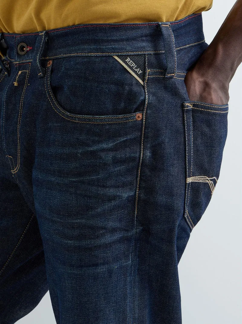 Hose 11 OZ COMFORT BLUE DENIM, DARK BLUE