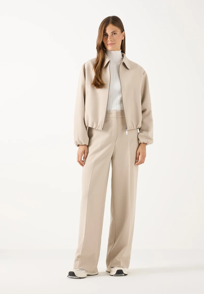 Double Wide Leg Pants, pale stone