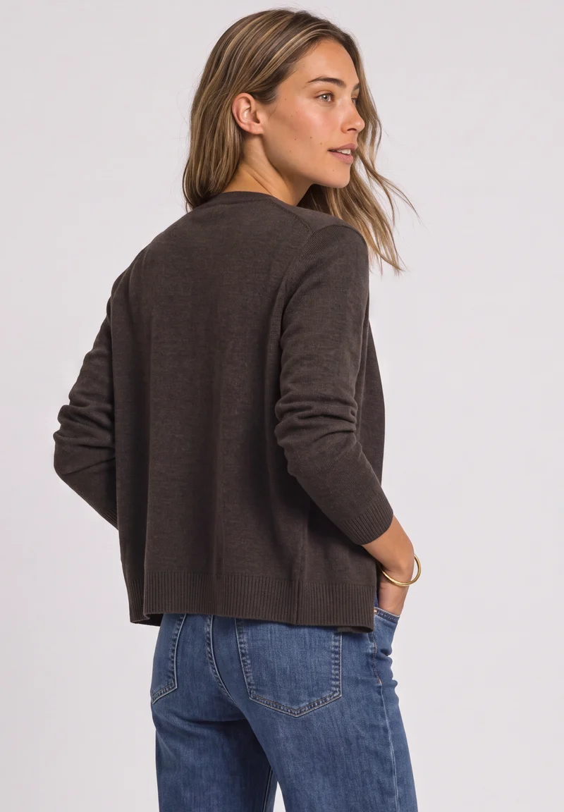 QR_cosy cardigan, black coffee mel.