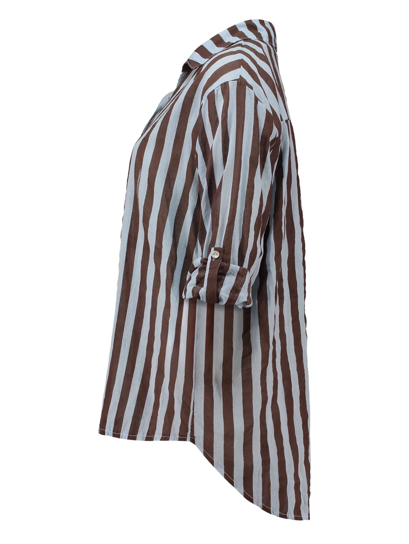 LS C BL Mo44ria, cocoa/lblue stripe
