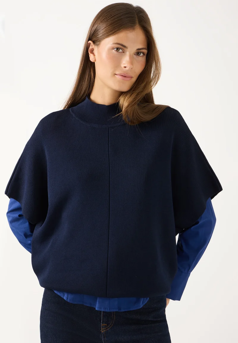 Fine Knit Pullover, classic blue