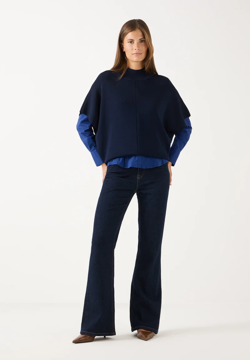 Fine Knit Pullover, classic blue