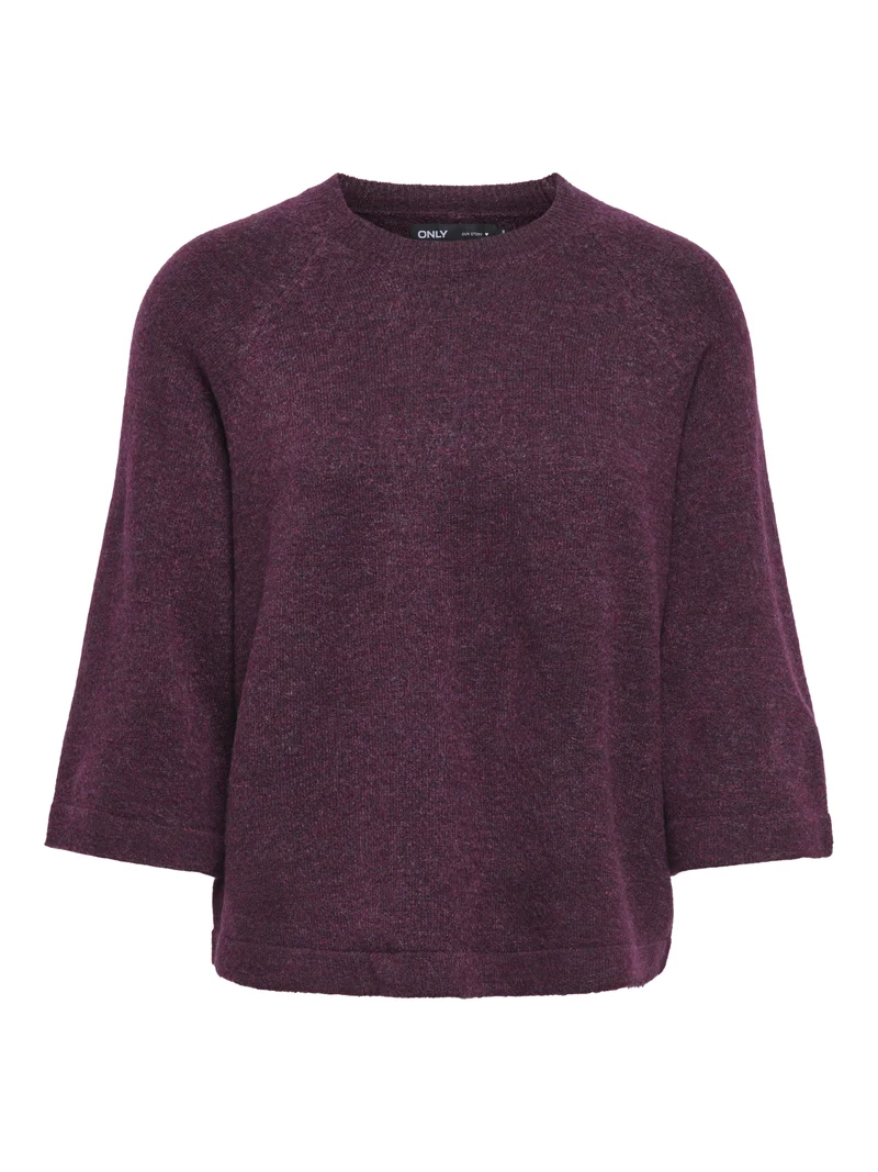 ONLSIMONI 3/4 PULLOVER KNT NOOS, Mauve Wine/MELANGE
