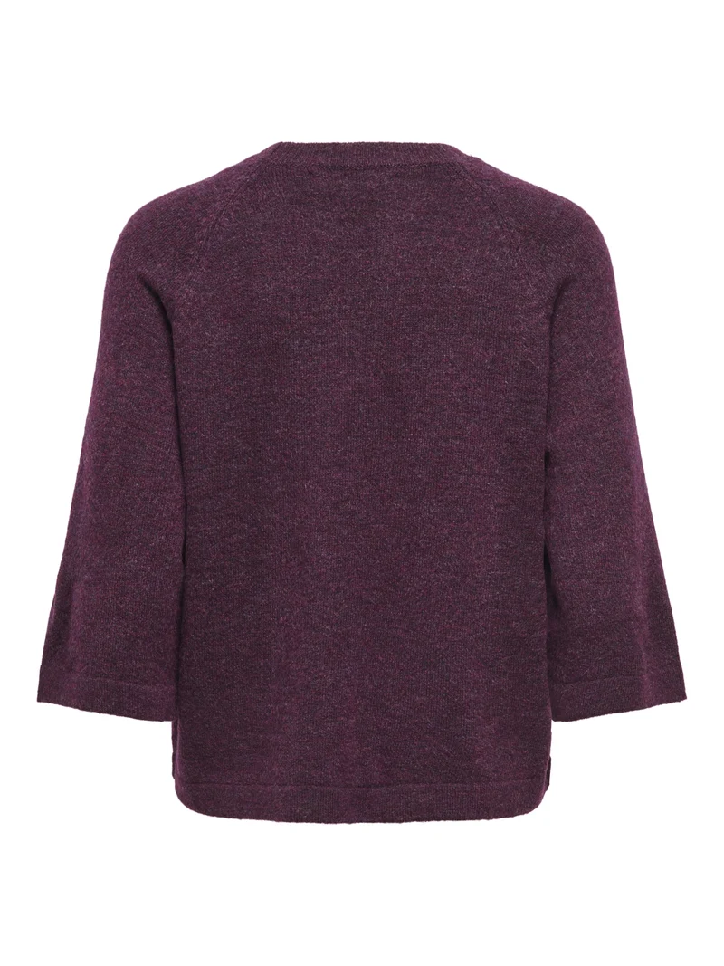 ONLSIMONI 3/4 PULLOVER KNT NOOS, Mauve Wine/MELANGE