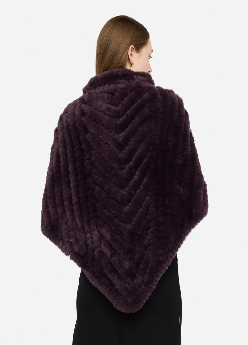 Faux Fur Poncho