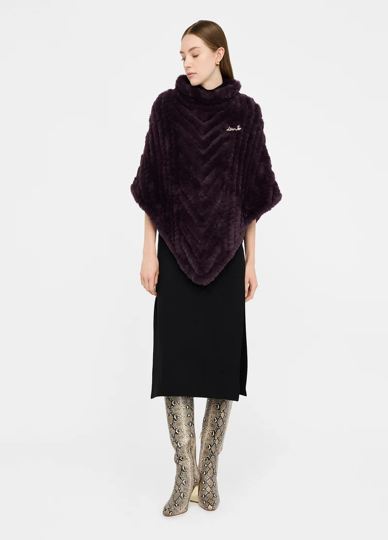 Faux Fur Poncho