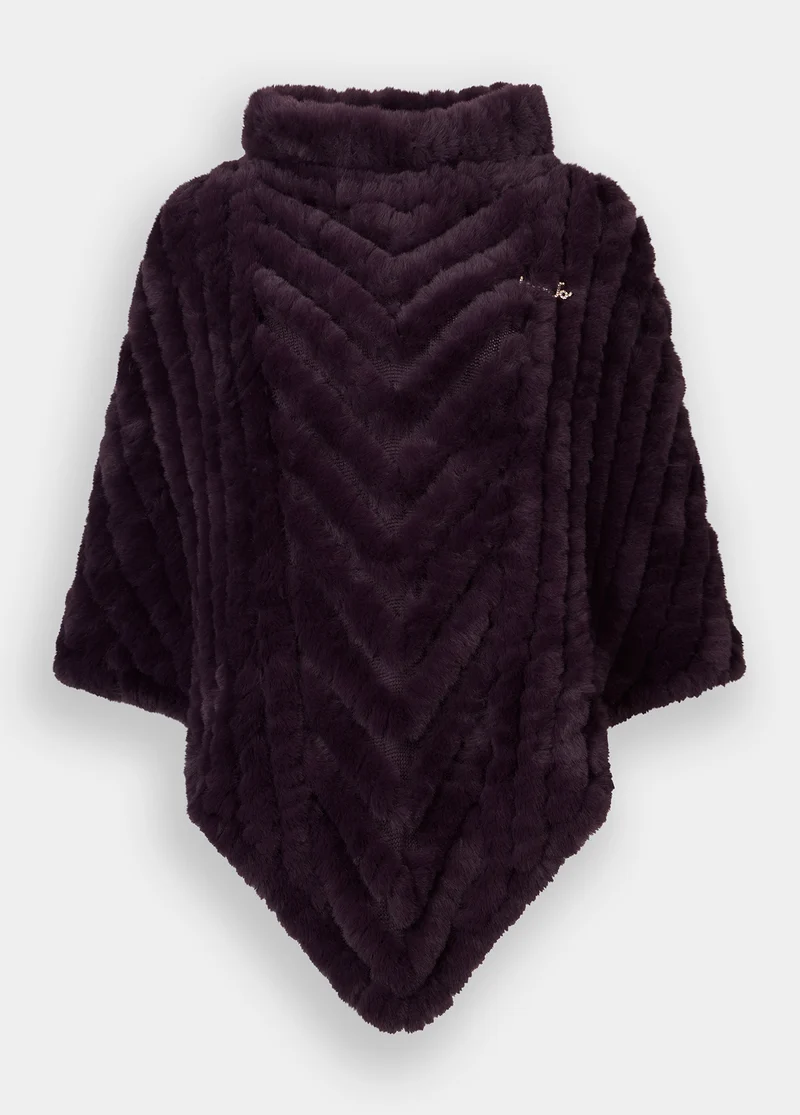 Faux Fur Poncho