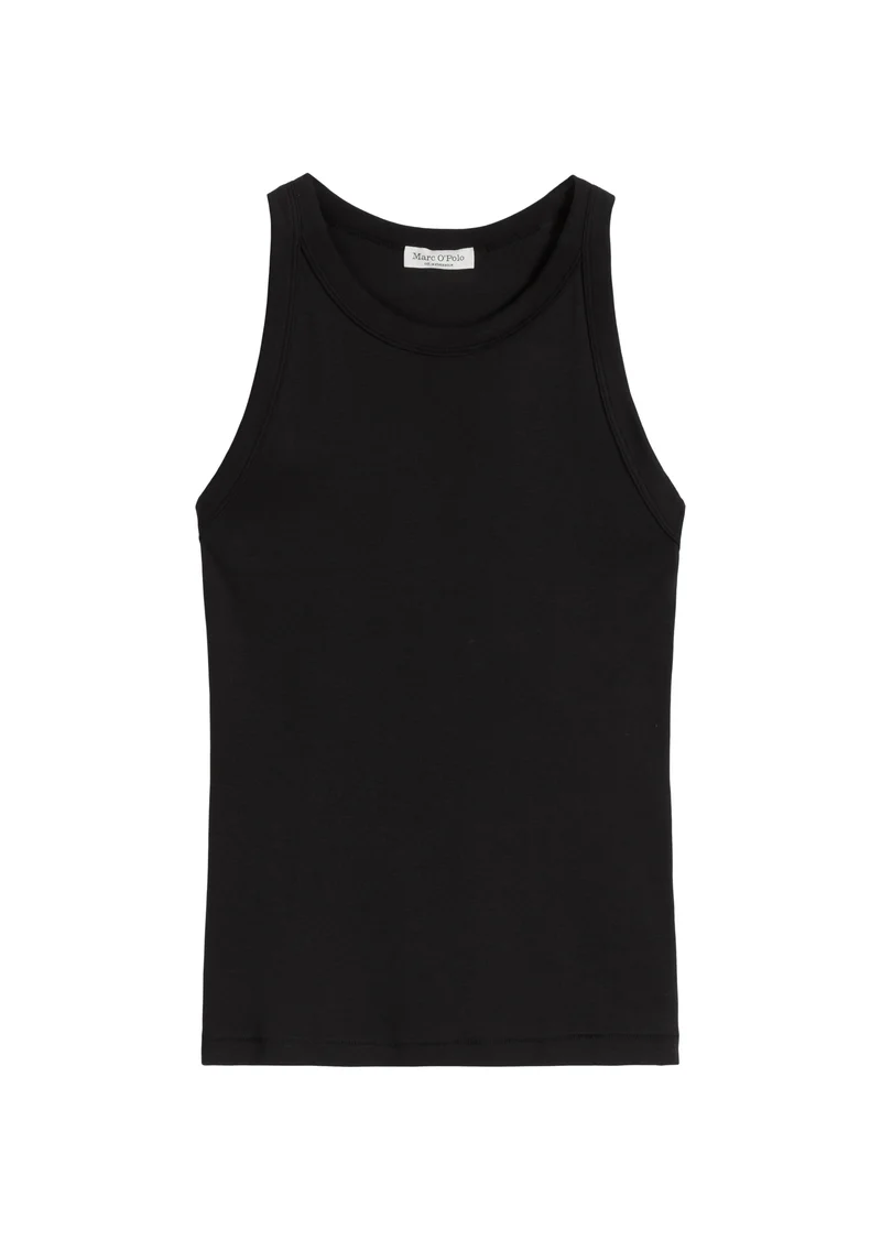 Top, 1 1 rib, black