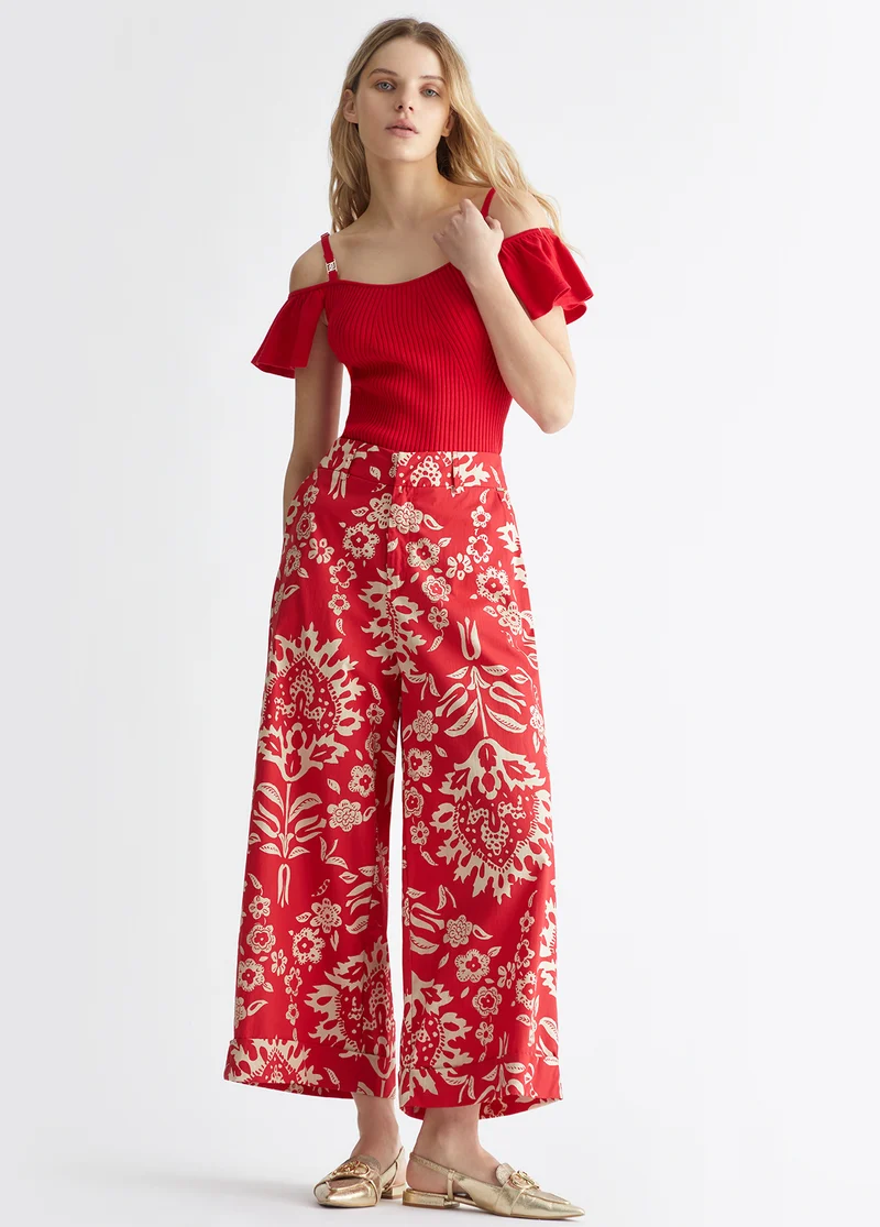 Printed Cotton Pants