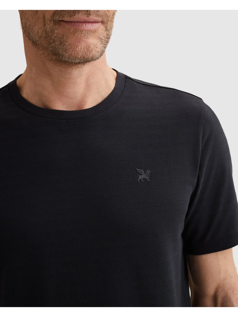 Short sleeve r-neck jersey structu, Sky Captain