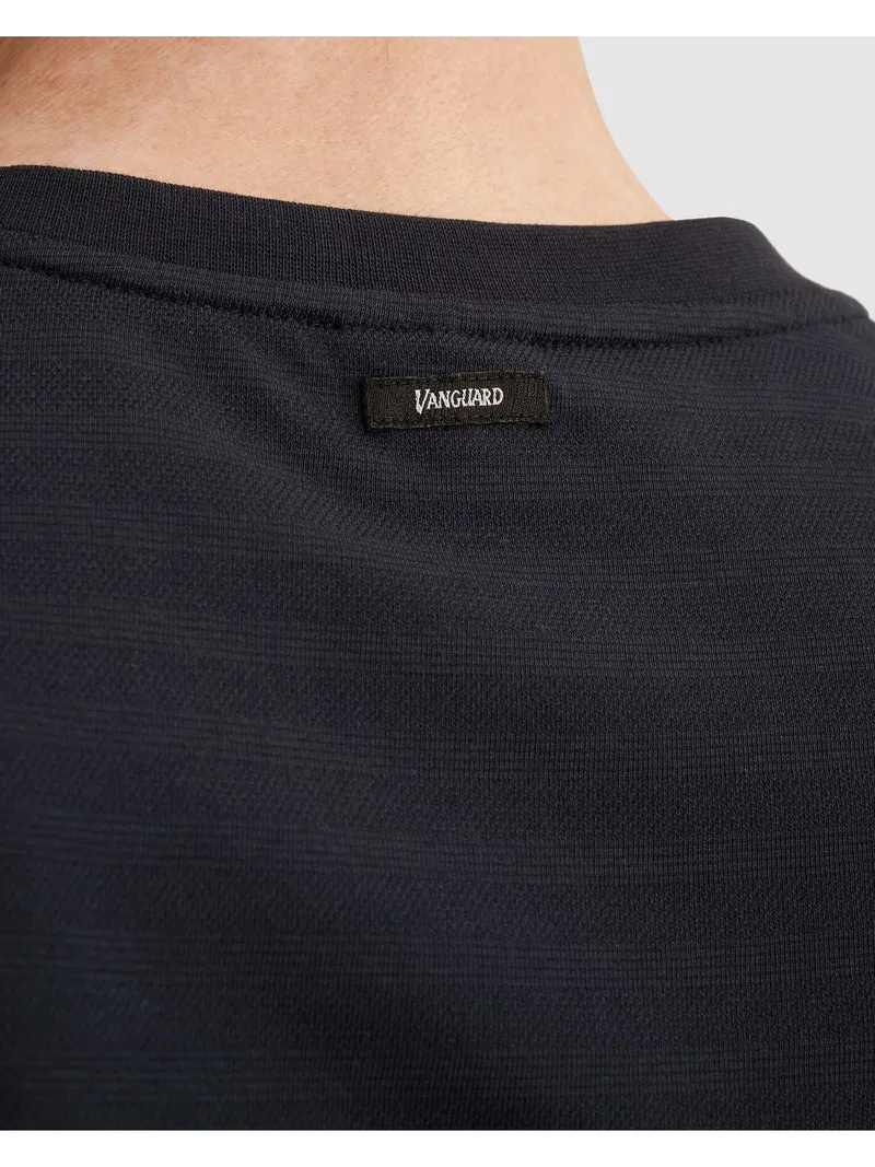 Short sleeve r-neck jersey structu, Sky Captain