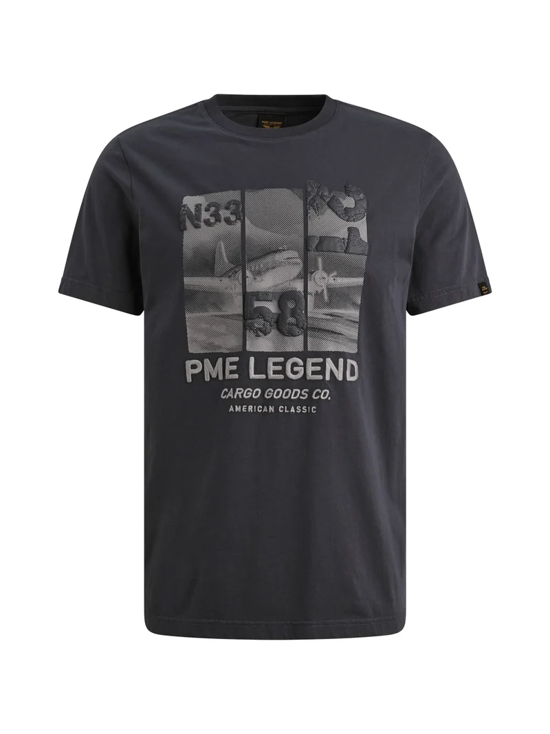 Short sleeve r-neck single jersey, Graphite