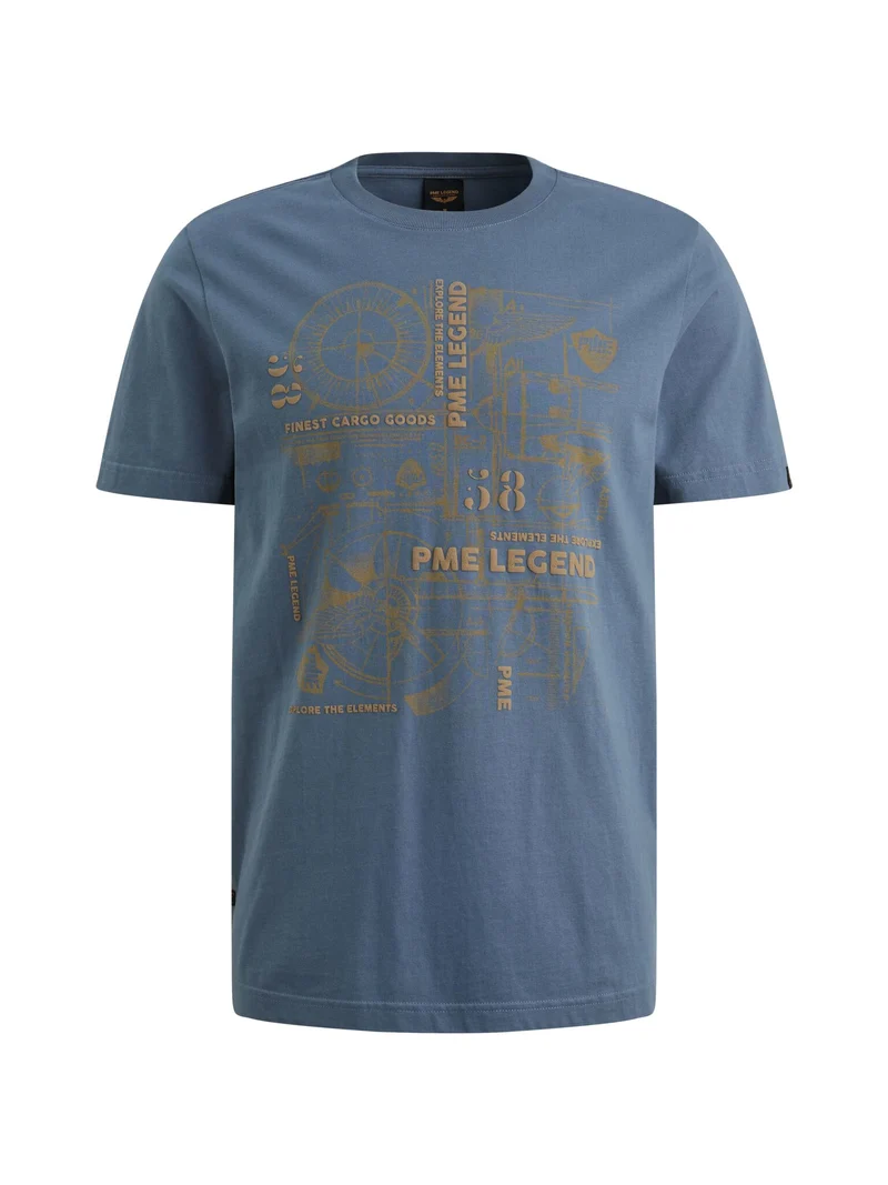 Short sleeve r-neck play heavy sin, Bijou Blue