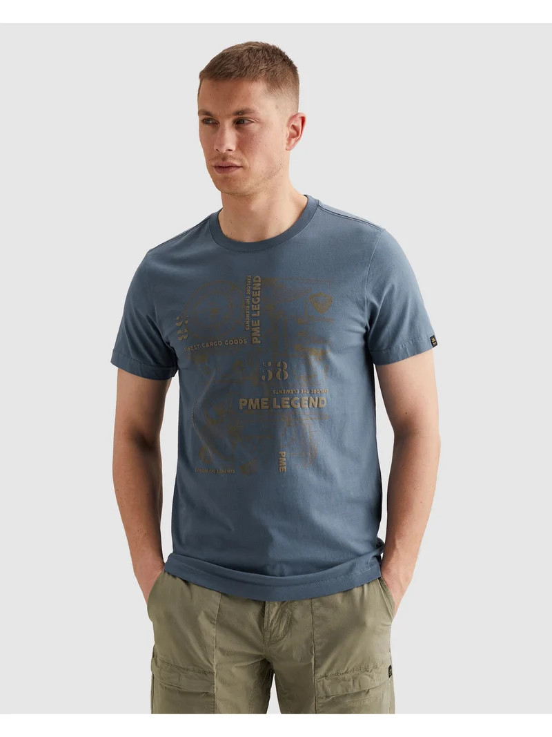 Short sleeve r-neck play heavy sin, Bijou Blue