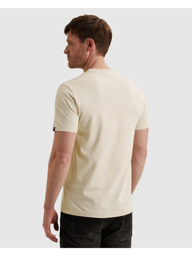 Short sleeve r-neck heavy jersey f, Bone White