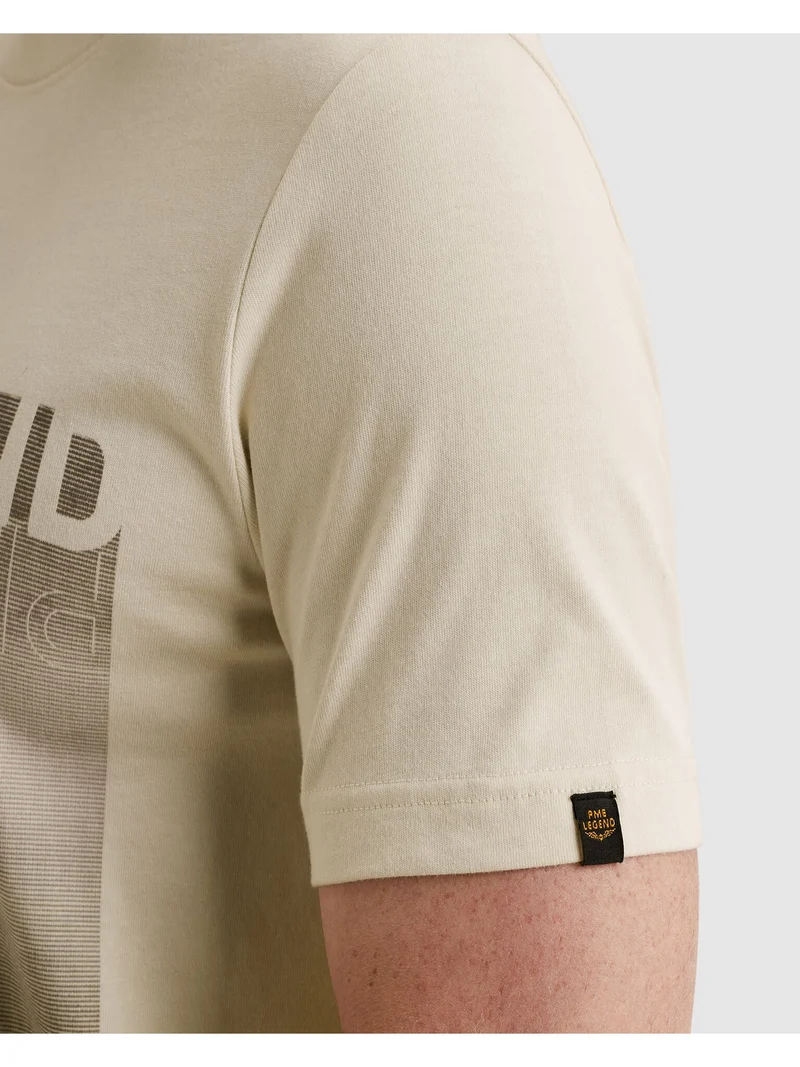 Short sleeve r-neck heavy jersey f, Bone White