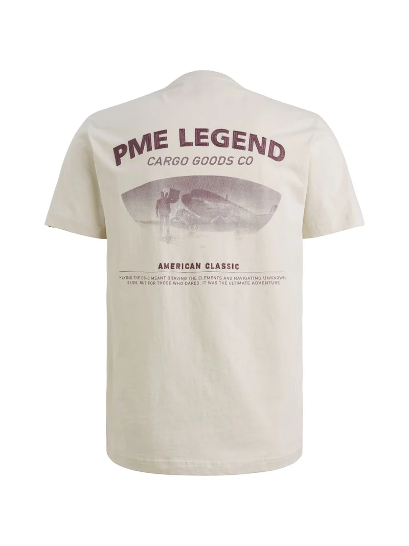 Short sleeve r-neck single jersey, Bone White
