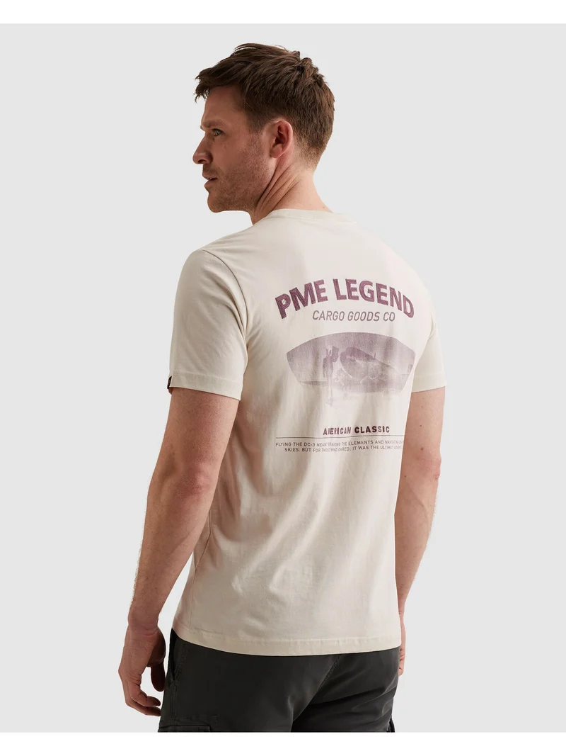 Short sleeve r-neck single jersey, Bone White