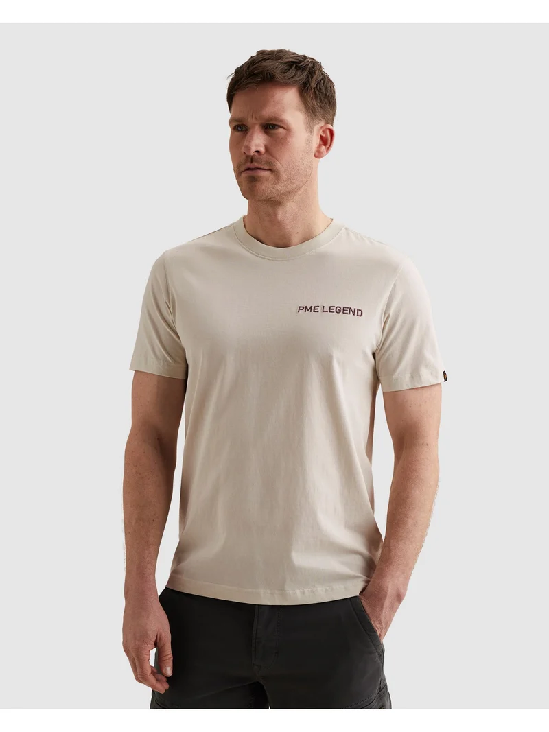 Short sleeve r-neck single jersey, Bone White