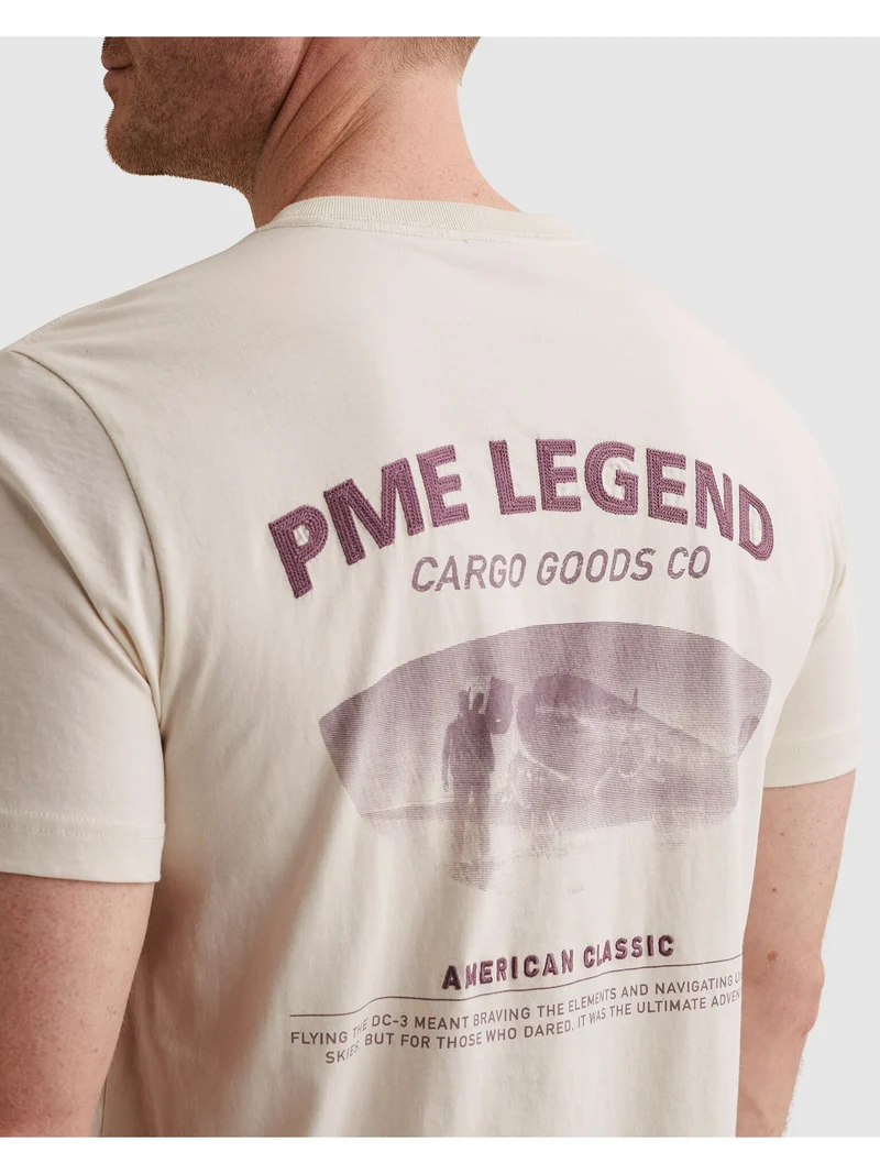 Short sleeve r-neck single jersey, Bone White