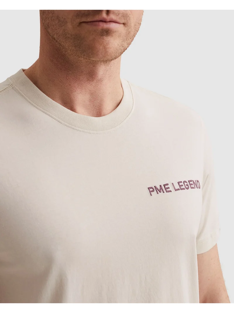 Short sleeve r-neck single jersey, Bone White