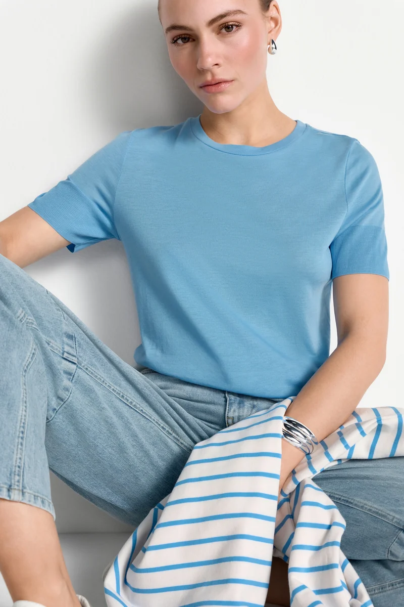 T Fineknit Shirt, sailor sky
