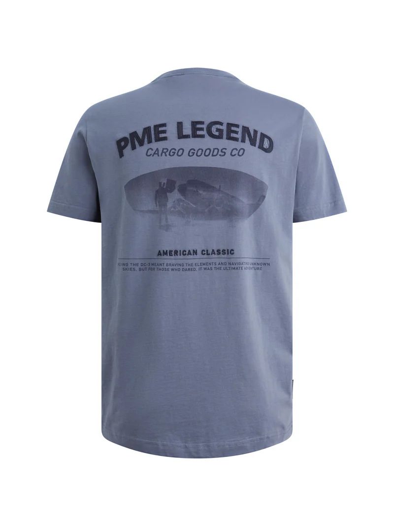 Short sleeve r-neck single jersey, Bijou Blue