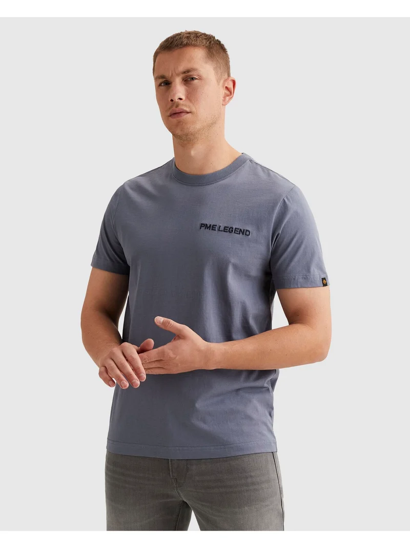 Short sleeve r-neck single jersey, Bijou Blue