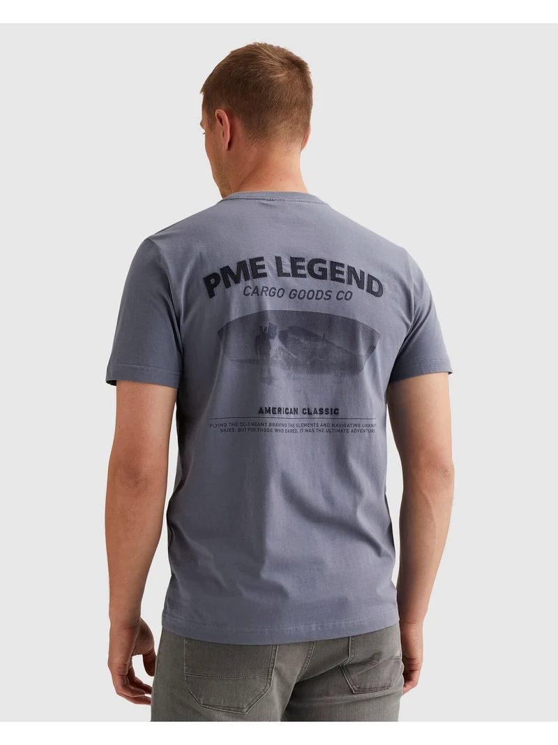 Short sleeve r-neck single jersey, Bijou Blue
