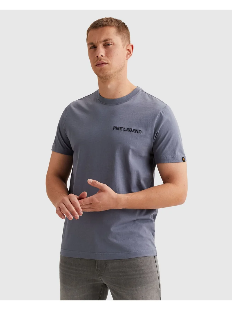 Short sleeve r-neck single jersey, Bijou Blue