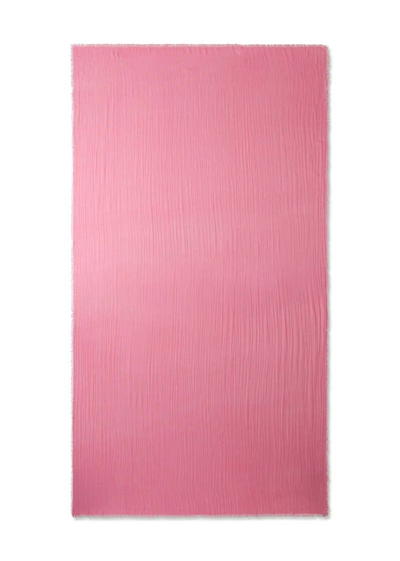 WOVEN SCARF BAMBOO UNI pink-100X190CM, pink