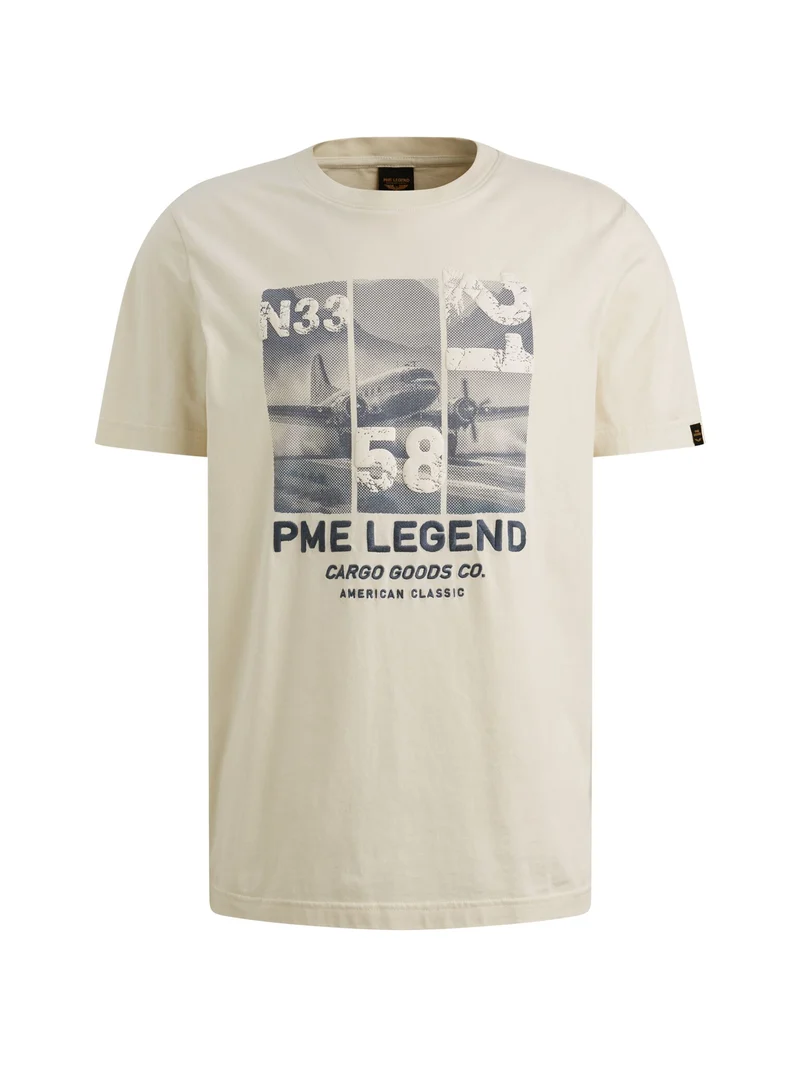 Short sleeve r-neck single jersey, Bone White