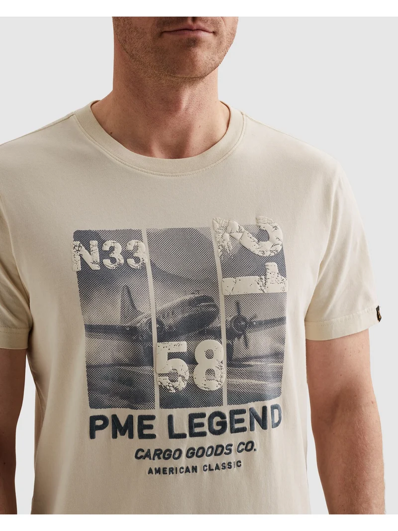 Short sleeve r-neck single jersey, Bone White
