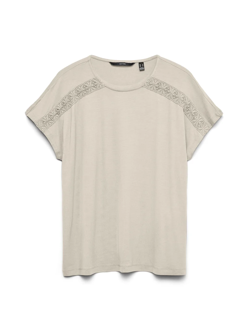 VMGINA SS O-NECK TOP JRS GA, Birch