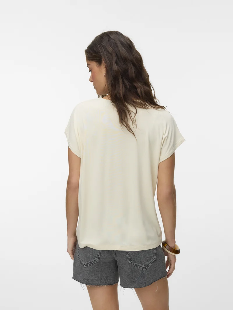 VMGINA SS O-NECK TOP JRS GA, Birch