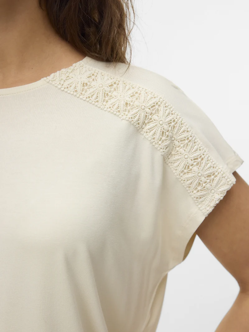 VMGINA SS O-NECK TOP JRS GA, Birch