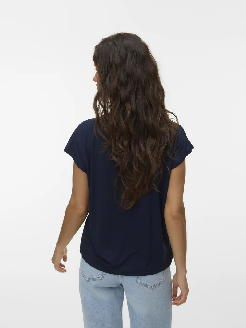 VMGINA SS O-NECK TOP JRS GA, Navy Blazer