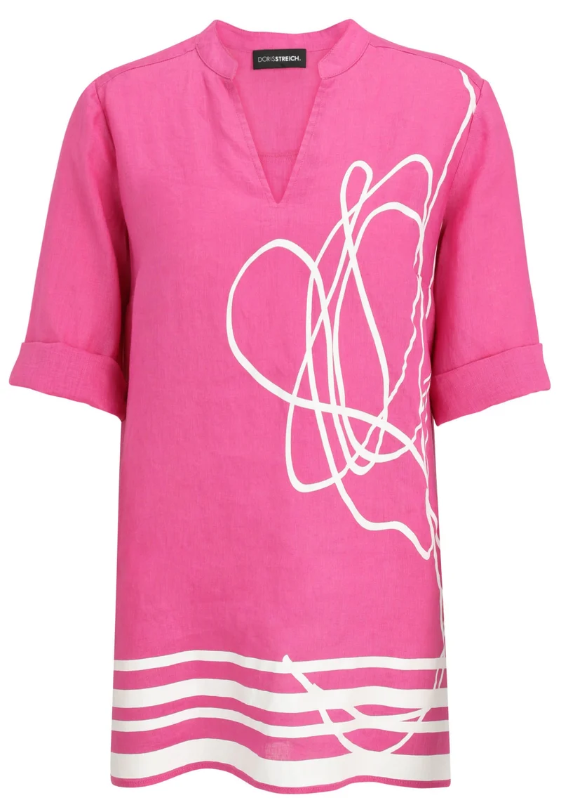 Bluse 1/2 Arm, Himbeere