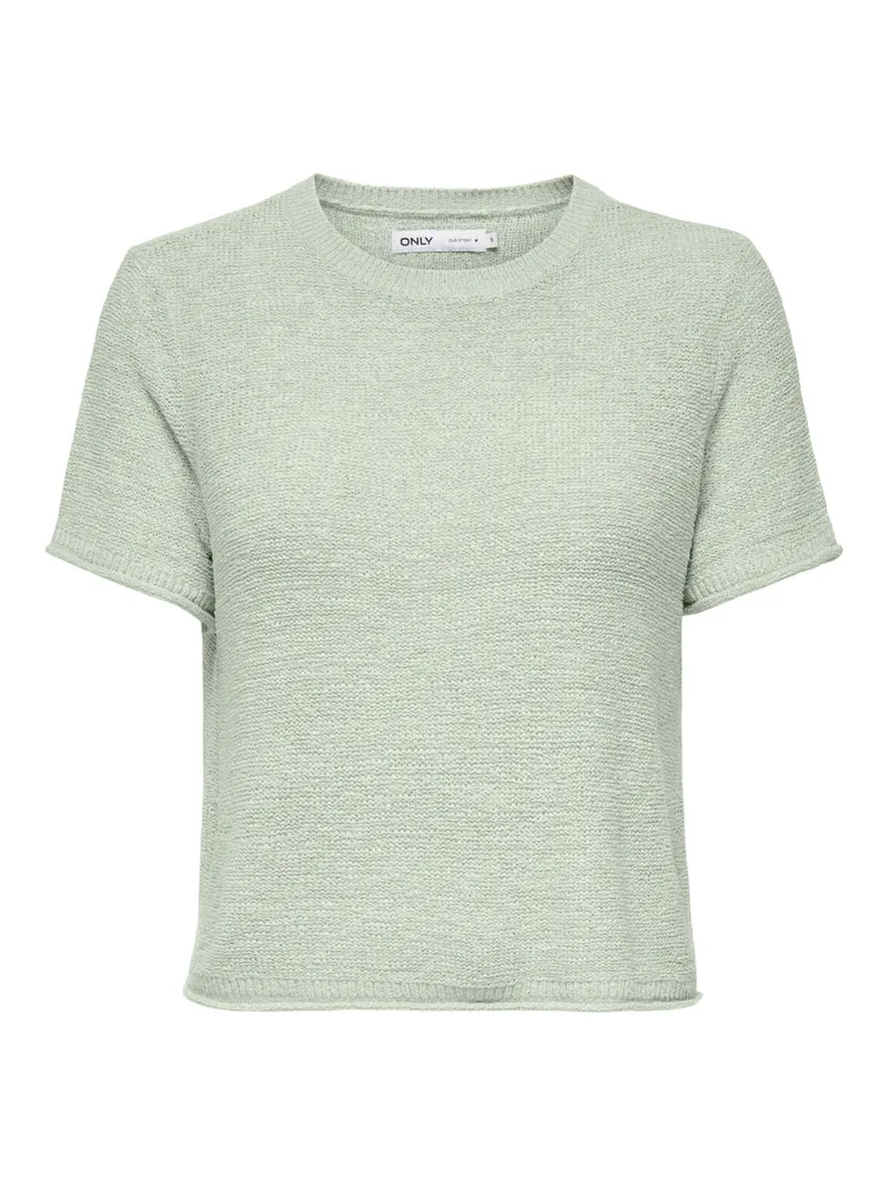 ONLSUNNY S/S PULLOVER KNT NOOS, Green Lily