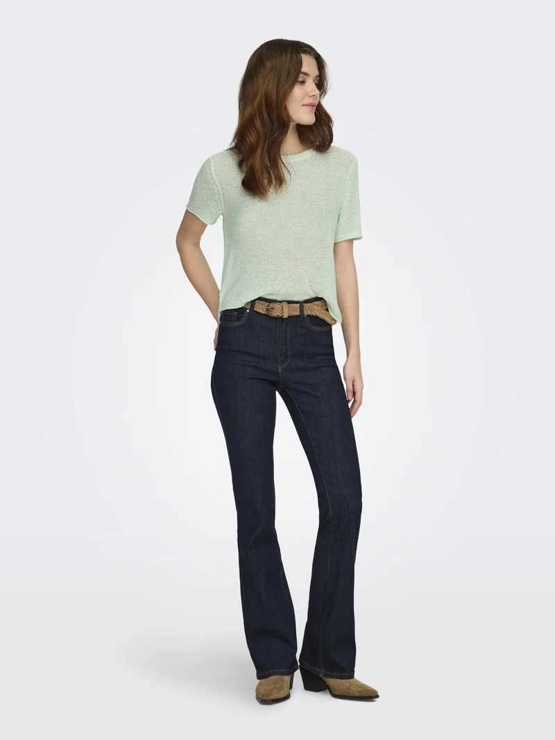 ONLSUNNY S/S PULLOVER KNT NOOS, Green Lily