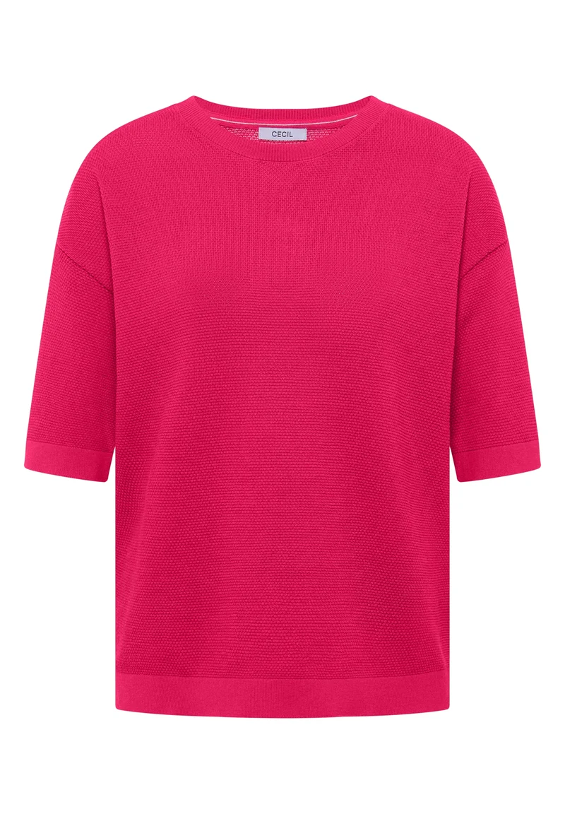 Structured short sleeve, beetroot pink